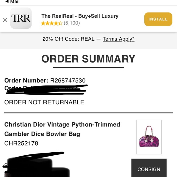 Vintage Dior Python-Trimmed Gambler - Picture 5 of 5